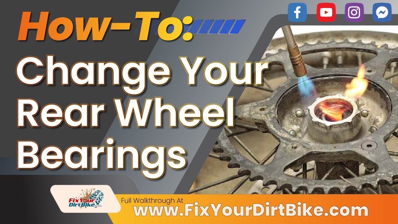 How To Change The Rear Wheel Bearings On Your Dirt Bike | Fix Tour Dirt Bike #dirtbike