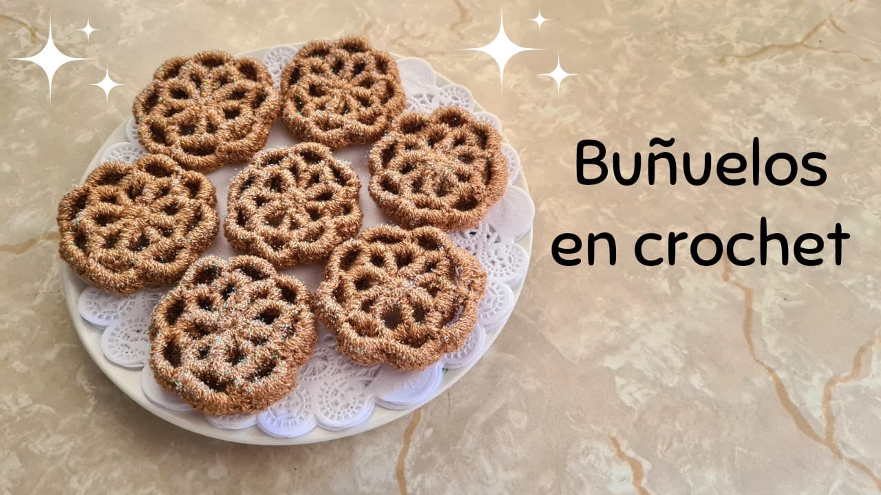 MINI BUÑUELOS DE VIENTO🤎🥯 tejidos en CROCHET (comida tradicional mexicana)