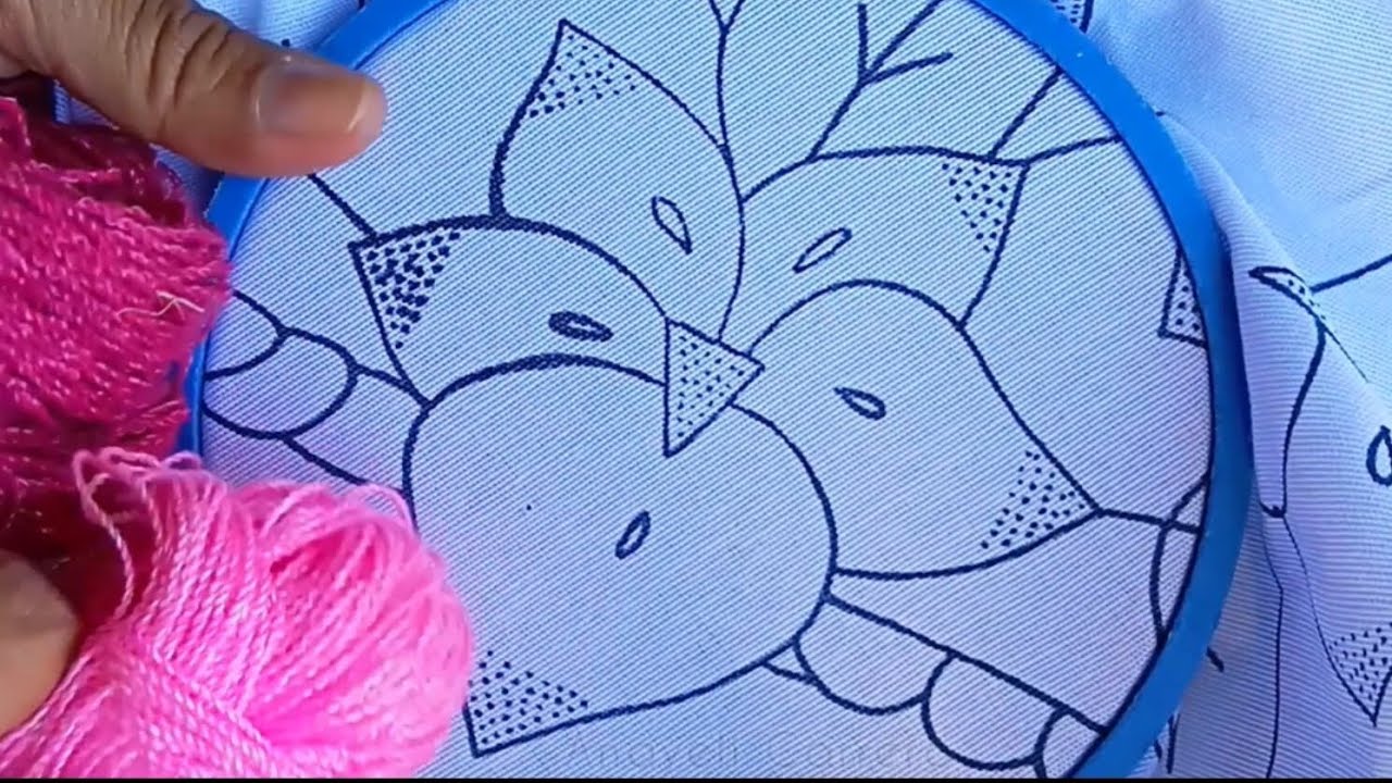 Bordado fantas&iacute;a para flor pensamiento#16 con un bell&iacute;simo resultado ideal para cualquier dise&ntilde;o🥭🌷🍎🍈