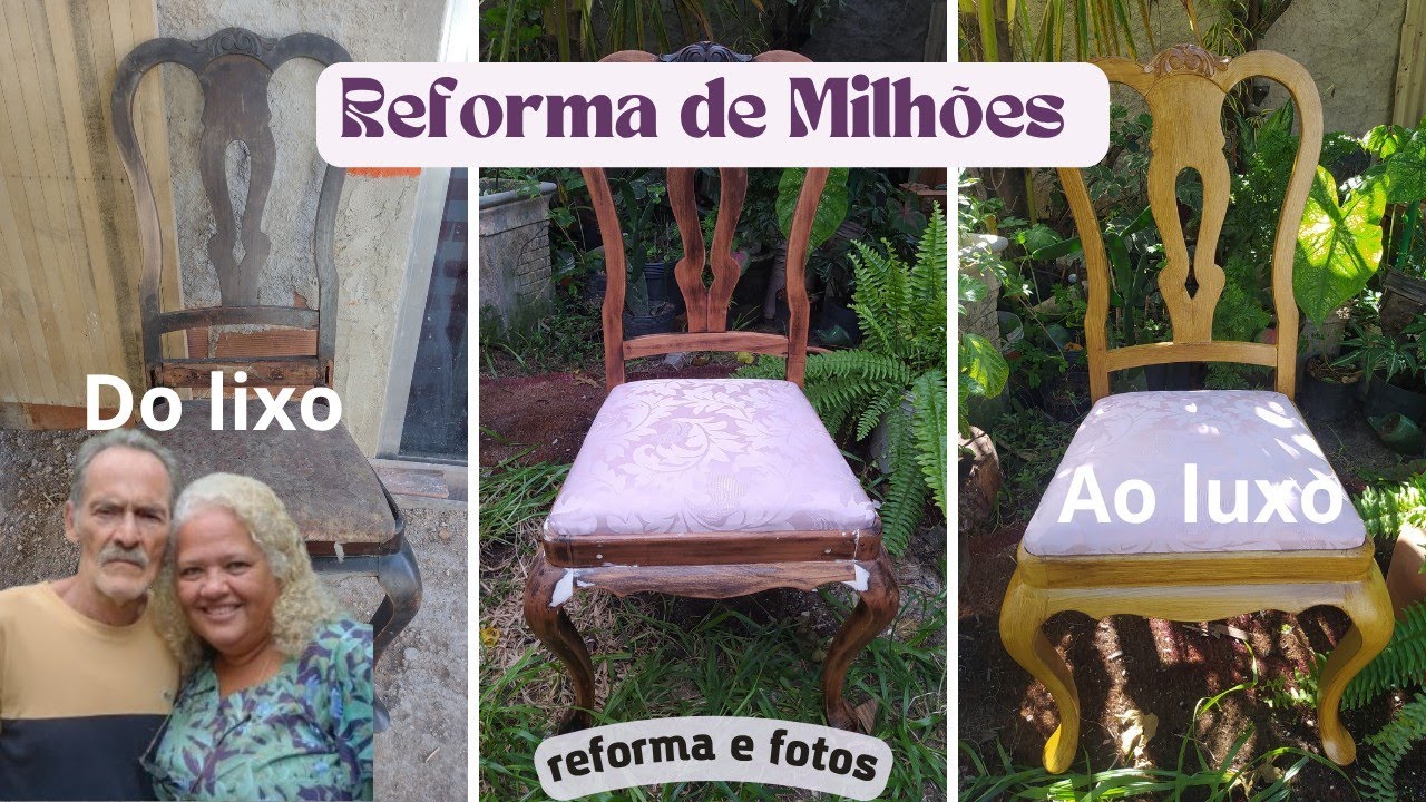 Passo a passo, da reforma dessa cadeira chipandelle. Do lixo ao luxo.