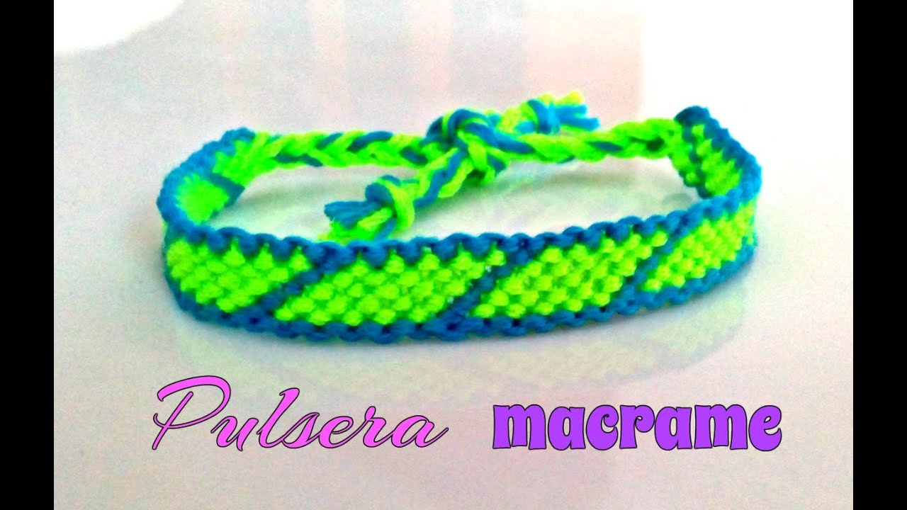 PULSERA NUDOS MACRAME hecha de HILOS/paso a paso.