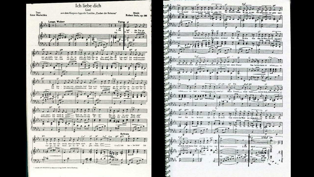 ICH LIEBE DICH - ROBERT STOLZ - piano - HARRY VÖLKER
