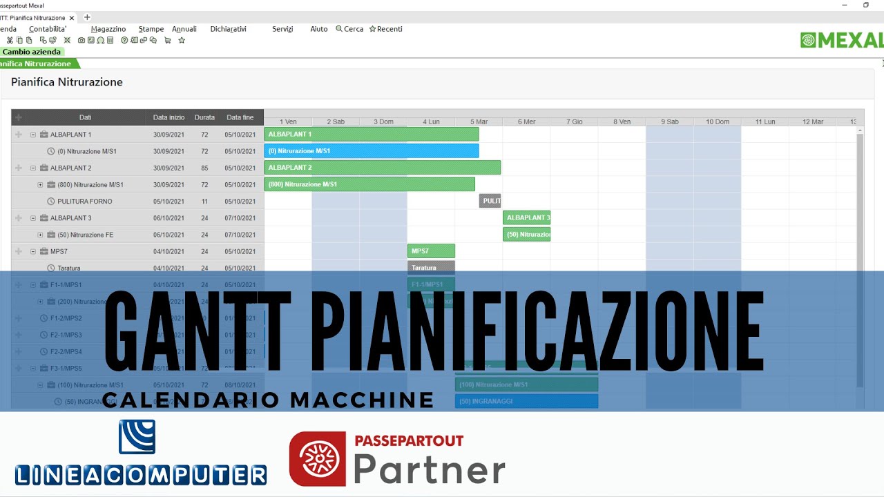 GANTT - Gestione Calendari Forni Macchine