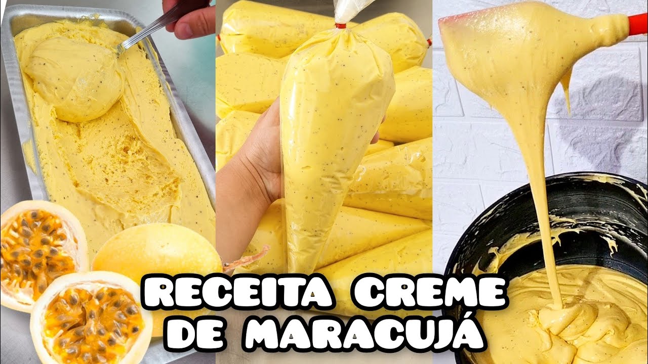 RECEITA CREME DE MARACUJÁ MUITO FÁCIL - Não vai ao fogo e dura 30 dias na geladeira
