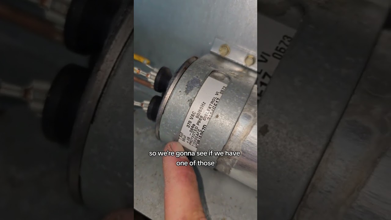 🥶 Air conditioner unit hums but doesn't run. #tools #hvac #viral #capacitor