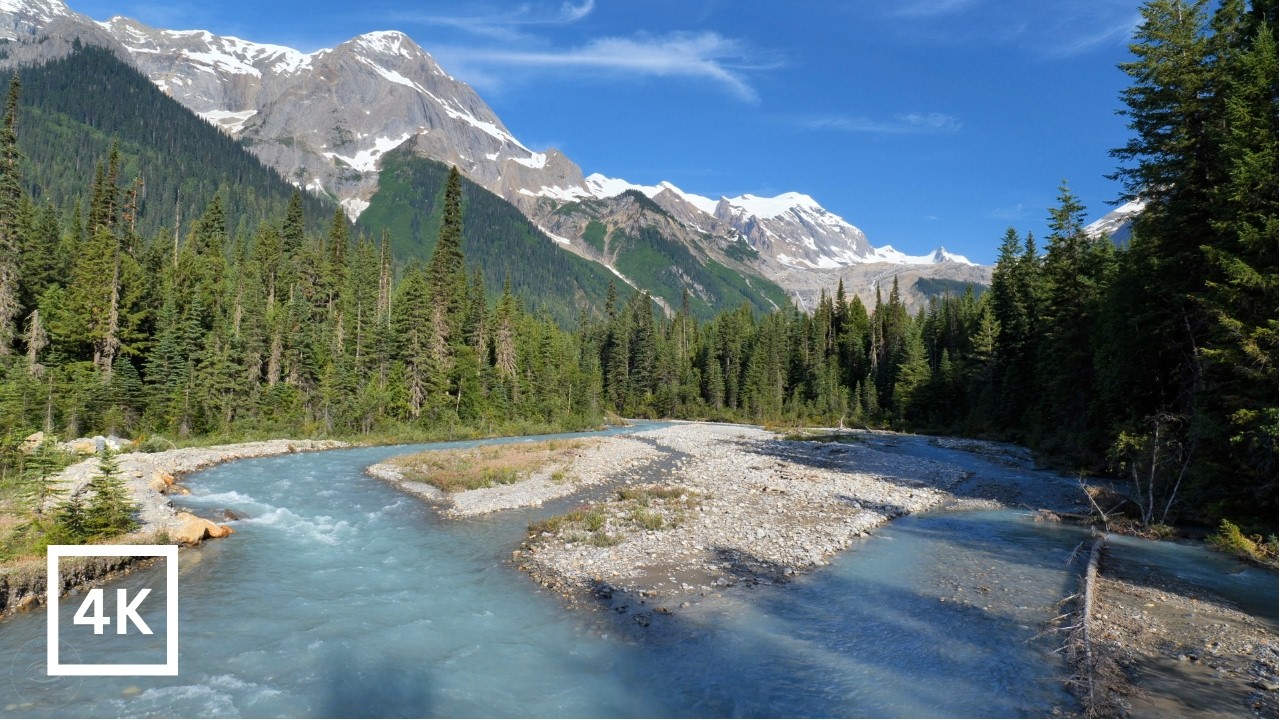 4K Beyond Words | Canada's Colossal Glacier Country | Nature Sounds | River Sounds