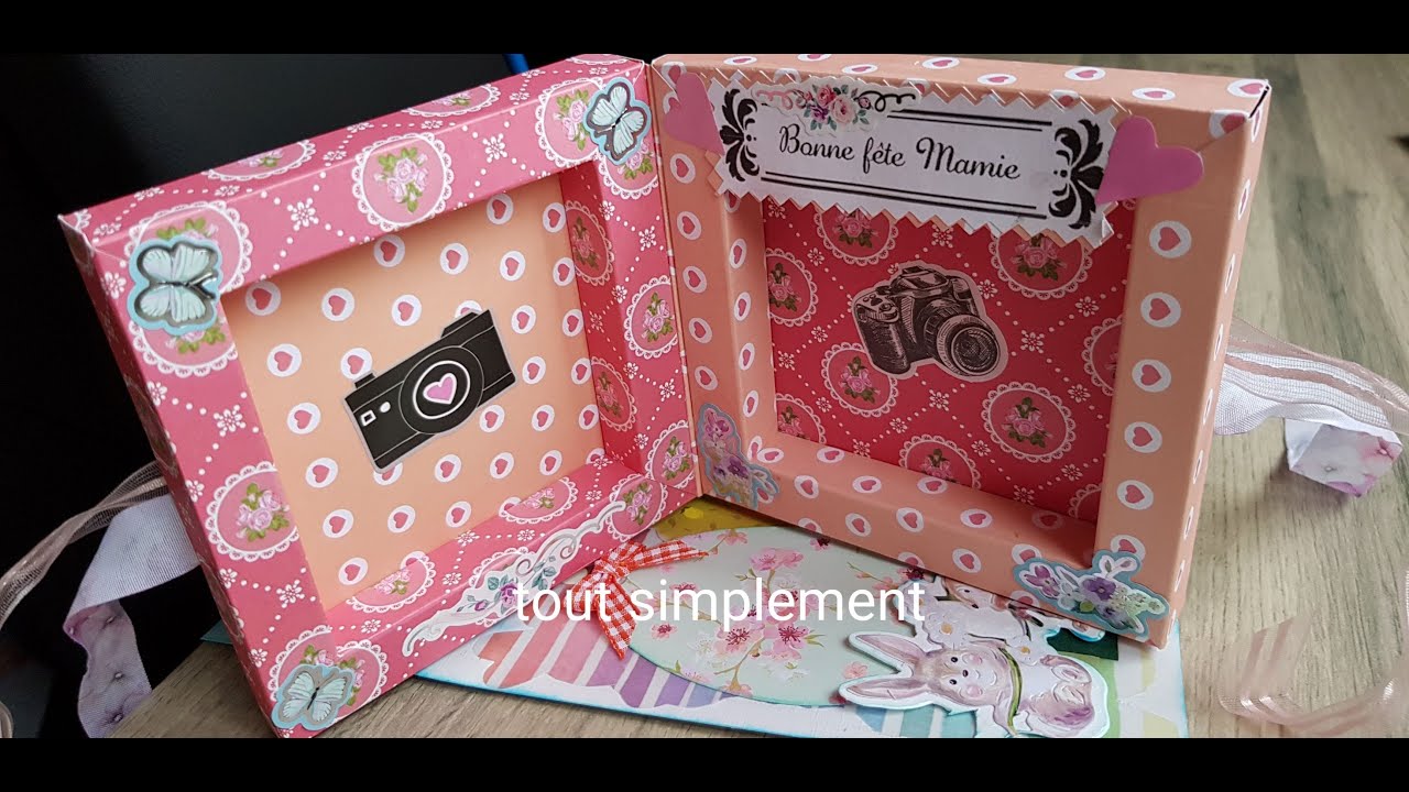 Tuto carte cadre , pour toi mamie ❤️❤️#scrapbooking, #carteriescrap