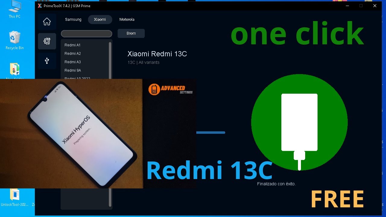 Xiaomi Redmi 13C FRP Bypass 2026 | Prime Tool v7.4.2 One Click Solution