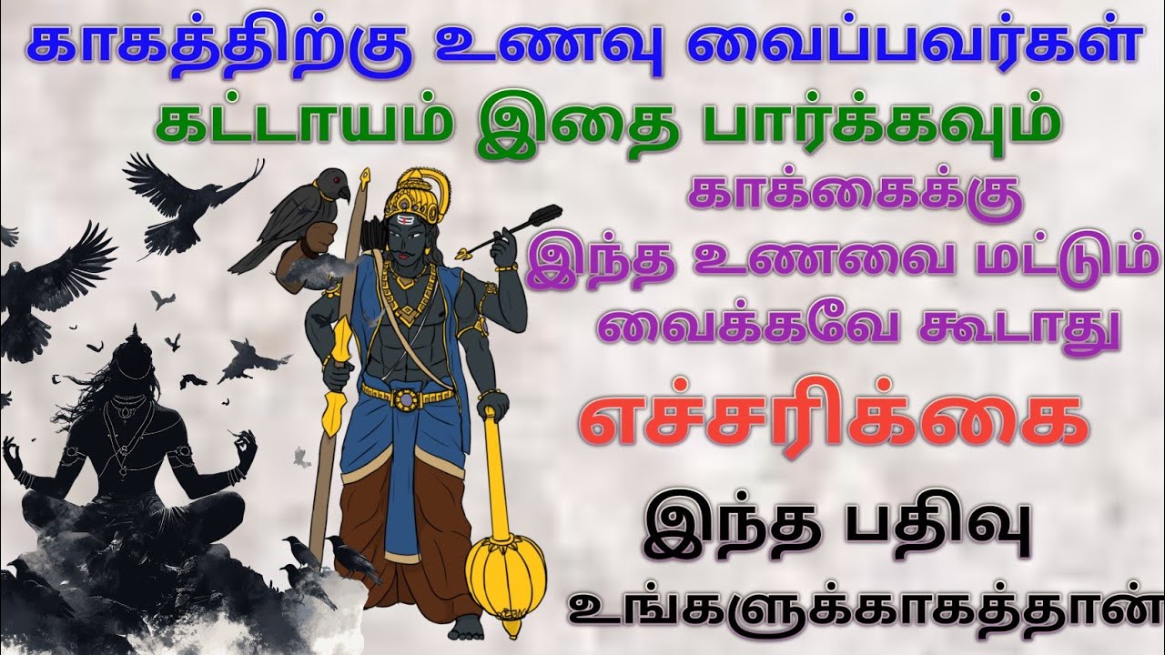 காக்கைக்கு உணவிட்டால் ஏற்படும் நன்மைகள் தெரியுமா / Do you know the importance of feeding crows?