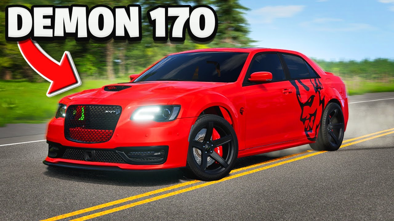 Building a Demon 170 Swapped Chrysler 300 - Realistic BeamNG Drive with Steering Wheel