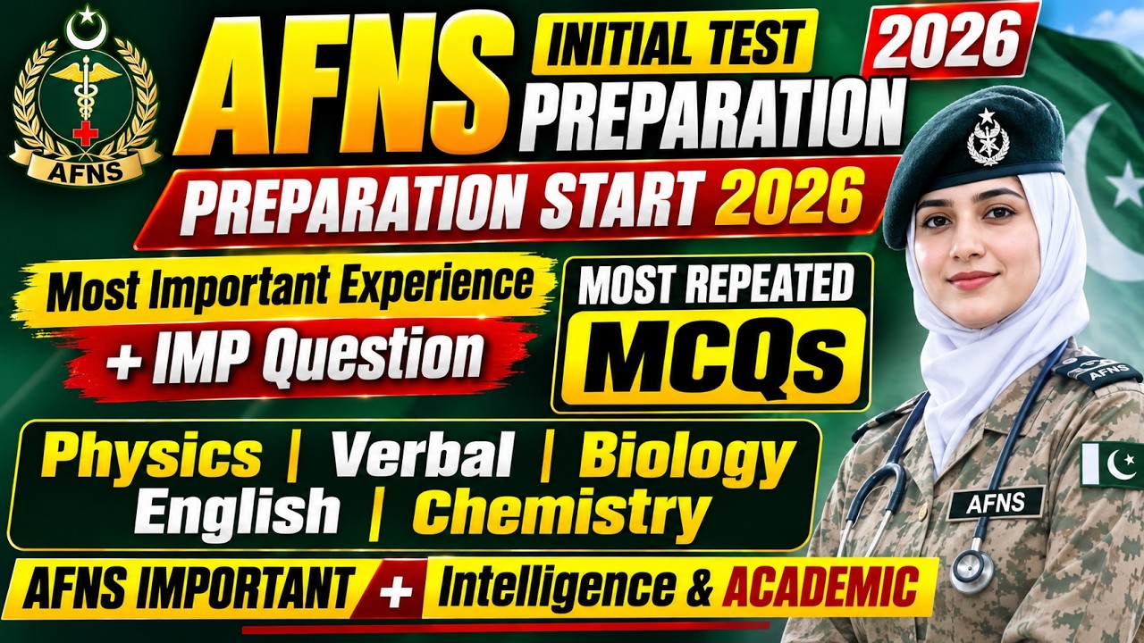 AFNS Test Preparation 2026 | AFNS Past Papers & Most Repeated MCQs | Academic & Intelligence Test