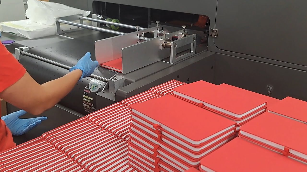 A3 UV single pass printer for notebook and label.