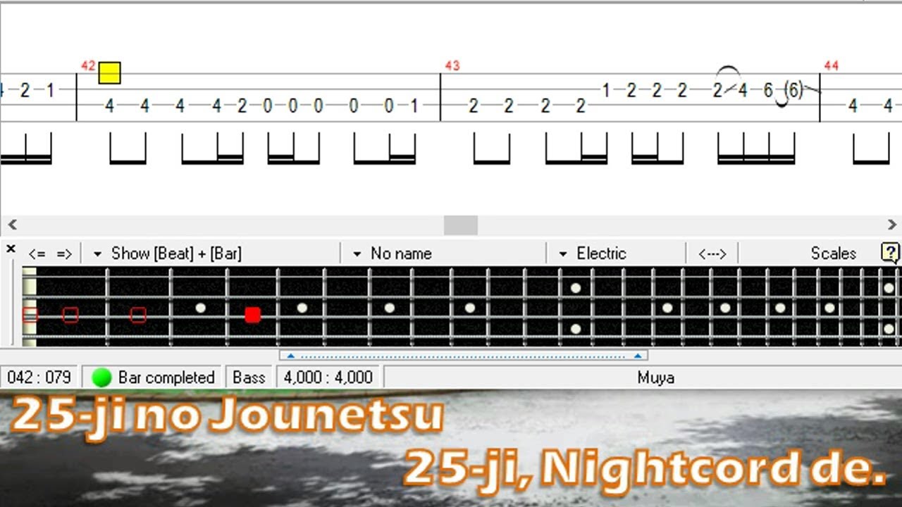 25-ji no Jounetsu - 25-ji, Nightcord de. [Bass TAB]