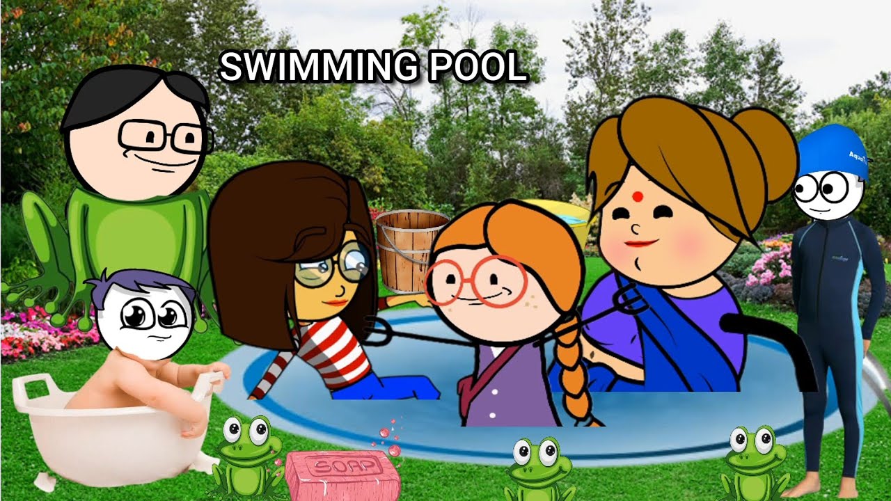 கலர் கலரா வளையல் swimming pool-இல் குளியல் 🏊‍♂️  🛁 🛀 part 11 #kanyakumarislangfunnyvideo #poomari