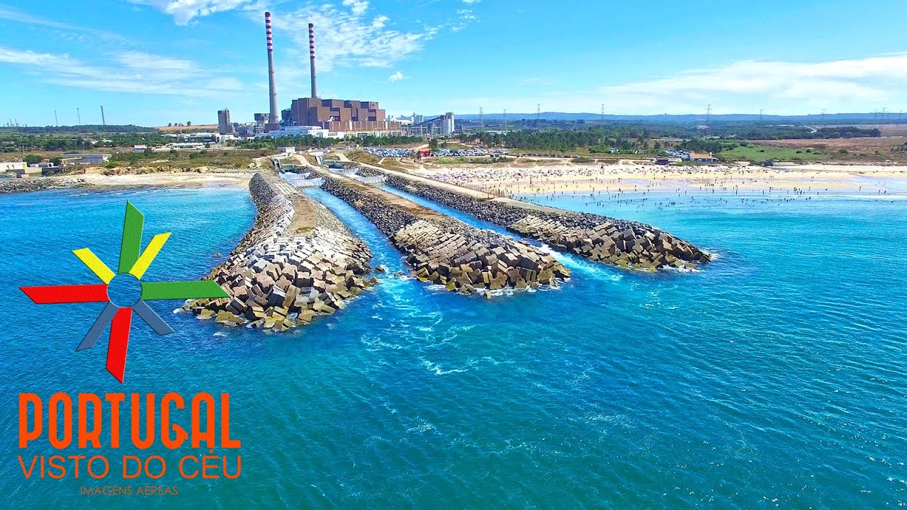 São Torpes ♨️🏖️🌊 beach aerial view - The warmest seawater in Portugal - 4K Ultra HD