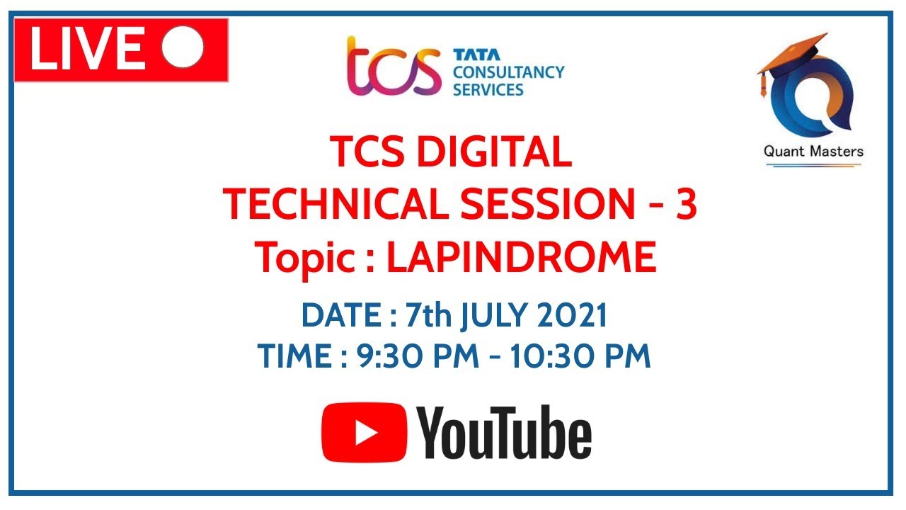TCS DIGITAL 2021 | LIVE TECHNICAL TRAINING SESSION - 3 #tcsdigital