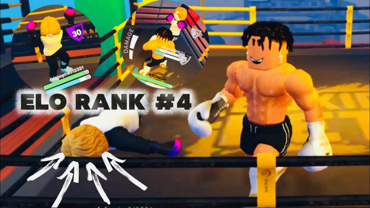 Knocking out a showboat in Roblox boxing beta elo rank fight!!!