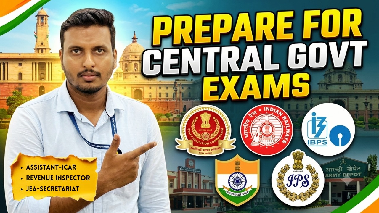 Prepare for Any Central Government Exam | 3-Step Strategy to Crack SSC, Banking & Railway