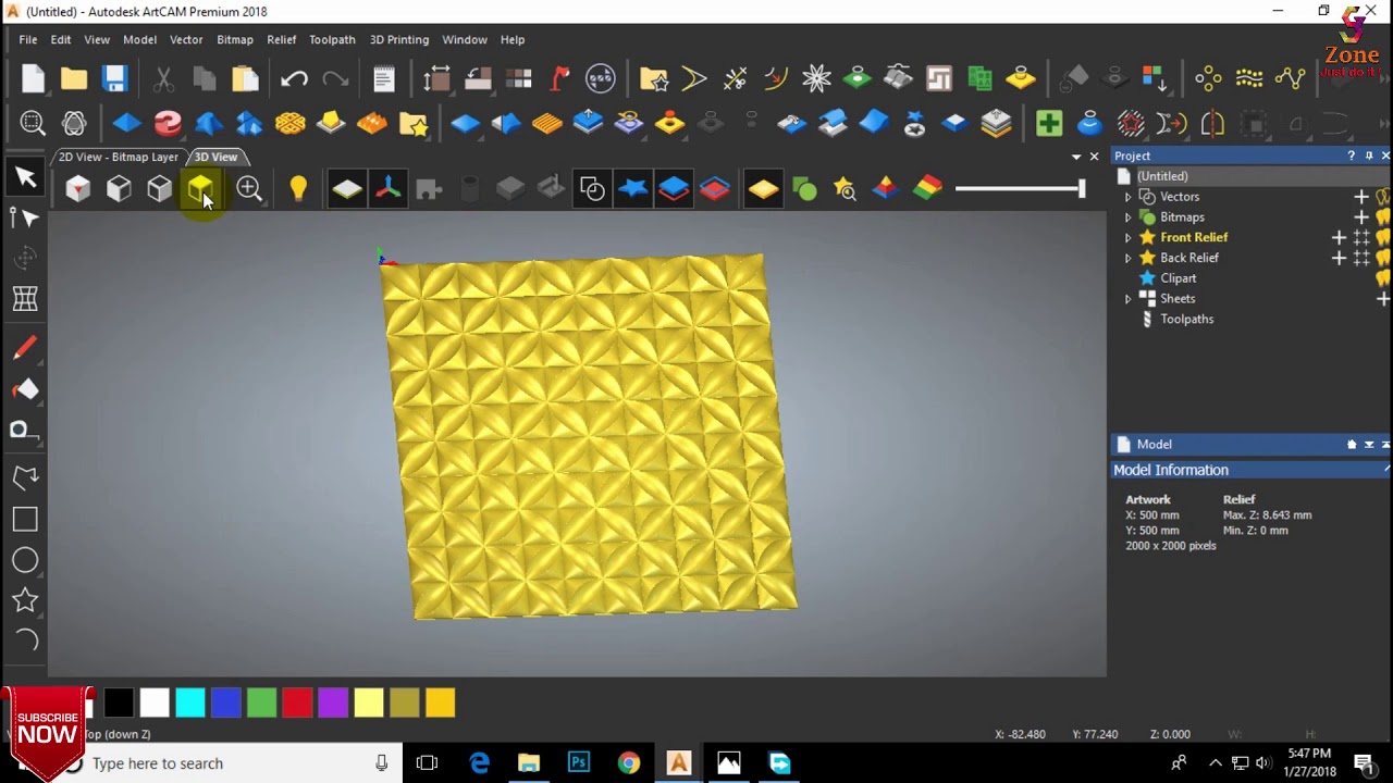 Artcam 3D Texture Design | by- GS Zone