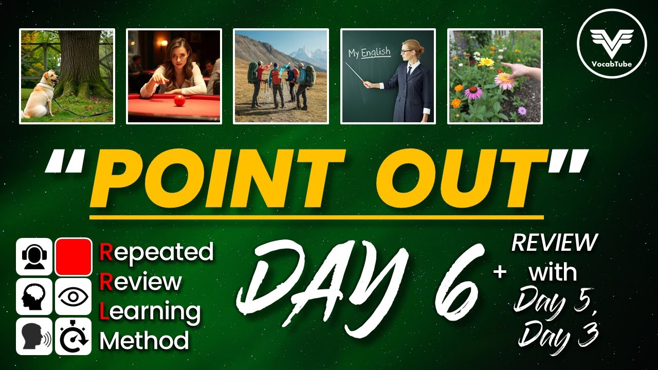 [Plan 1: Day6] The Phrasal Verb [point out] meaning: listening and speaking practice with sentences
