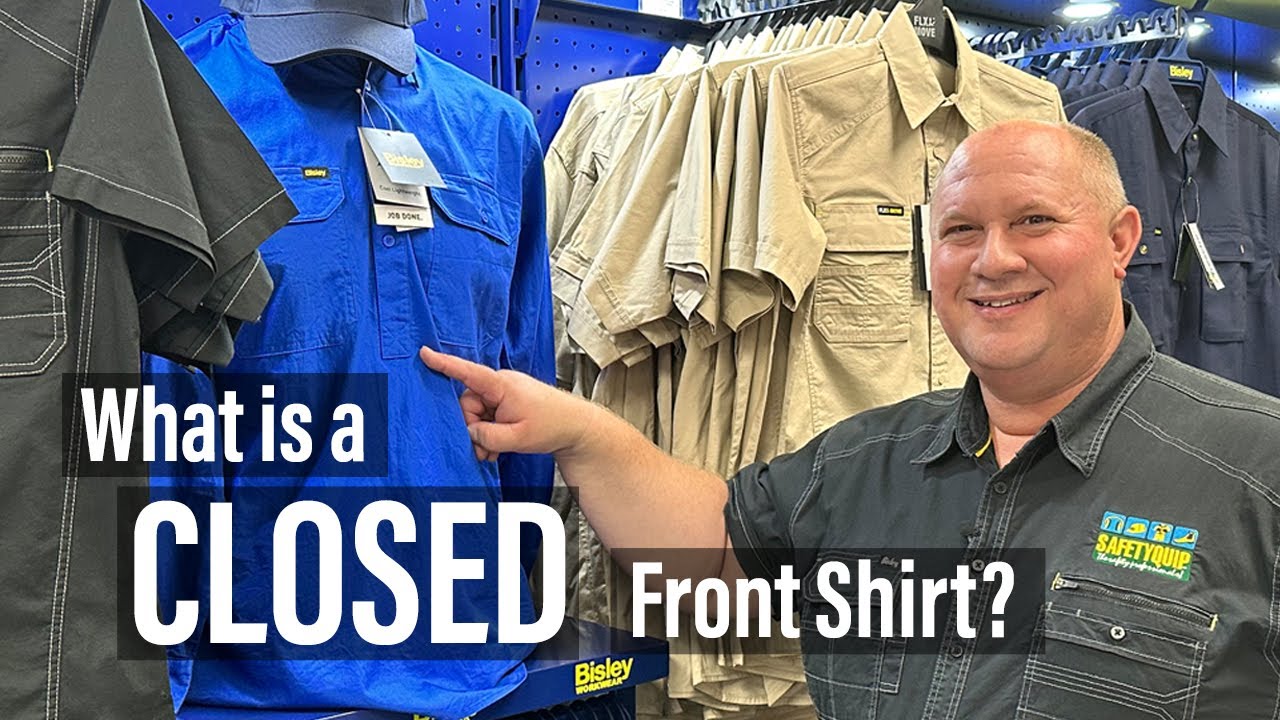 Bisley Workwear Closed Front or Half Button Shirts, SafetyQuip Australia