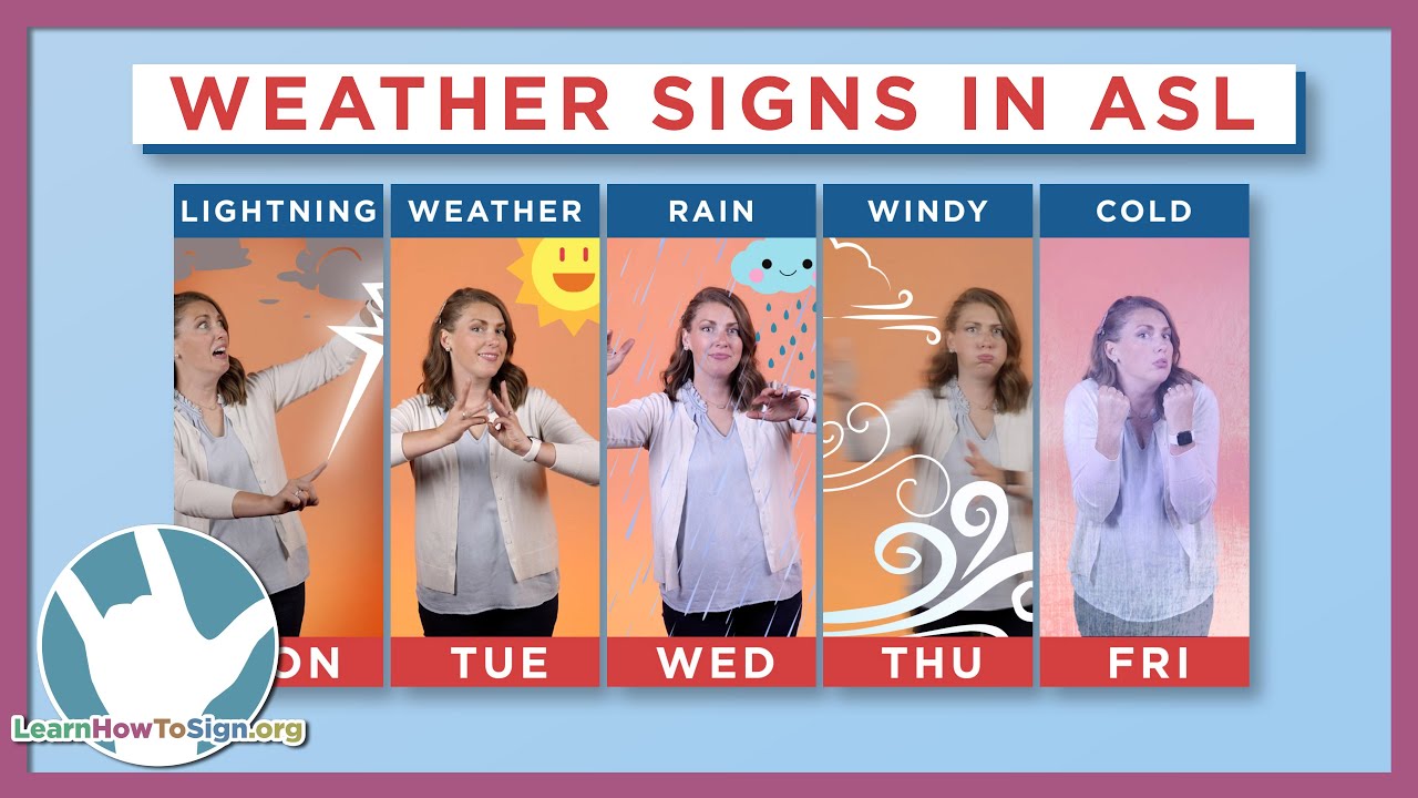 25 Weather Signs in ASL | American Sign Language | ASL Basics