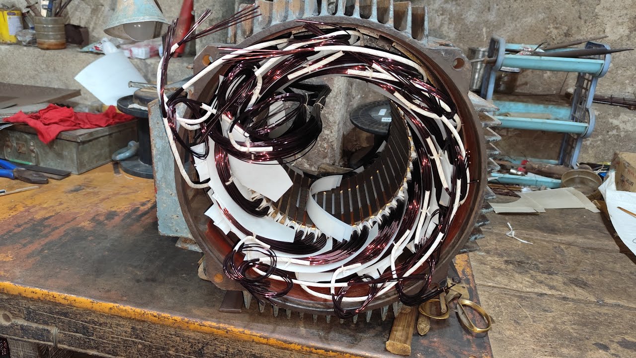 40 HP / 30 kw 1480 RPM SIMO MAKE ELECTRIC MOTOR WINDING l electric motor l three phase motor l motor