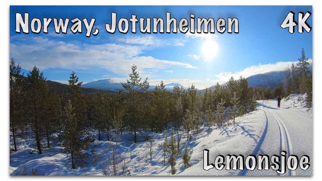 Cross-Country Skiing from Lemonsjoe to Hindseter (Jotunheimen, Norway) 4K