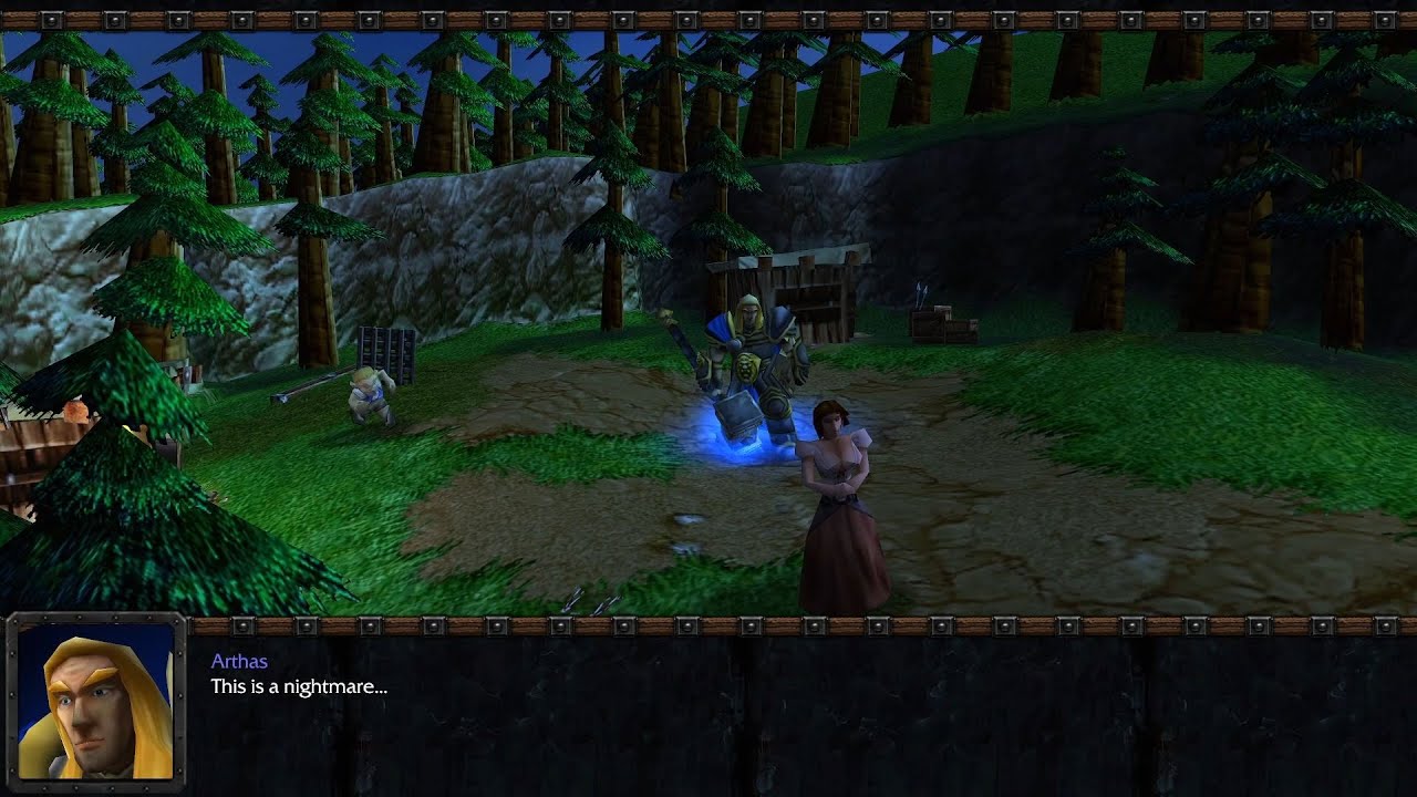 The Orcs destroy the village as Arthas gets a kiss from Timmy's mother