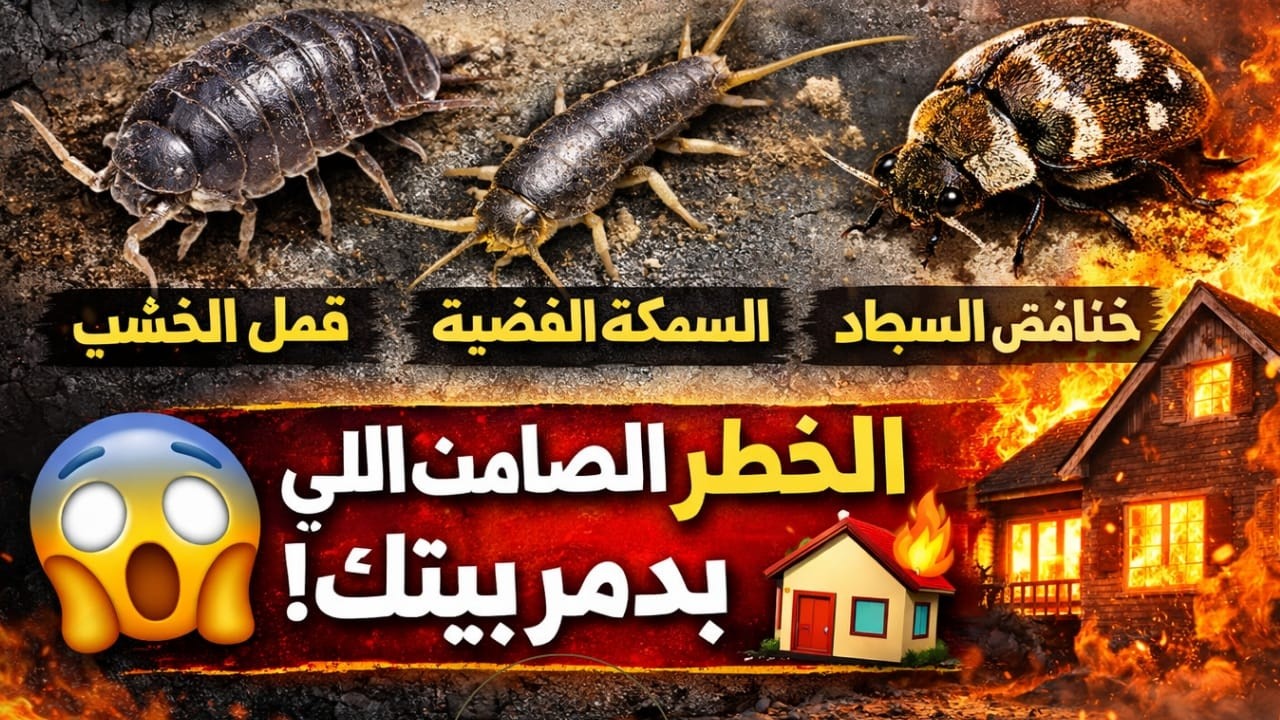 عندك هاي الحشرات الثلاثة ببيتك قمل الخشب – السمكة الفضية – خنافس السجاد الخطر الصامت اللي بدمّر بيتك