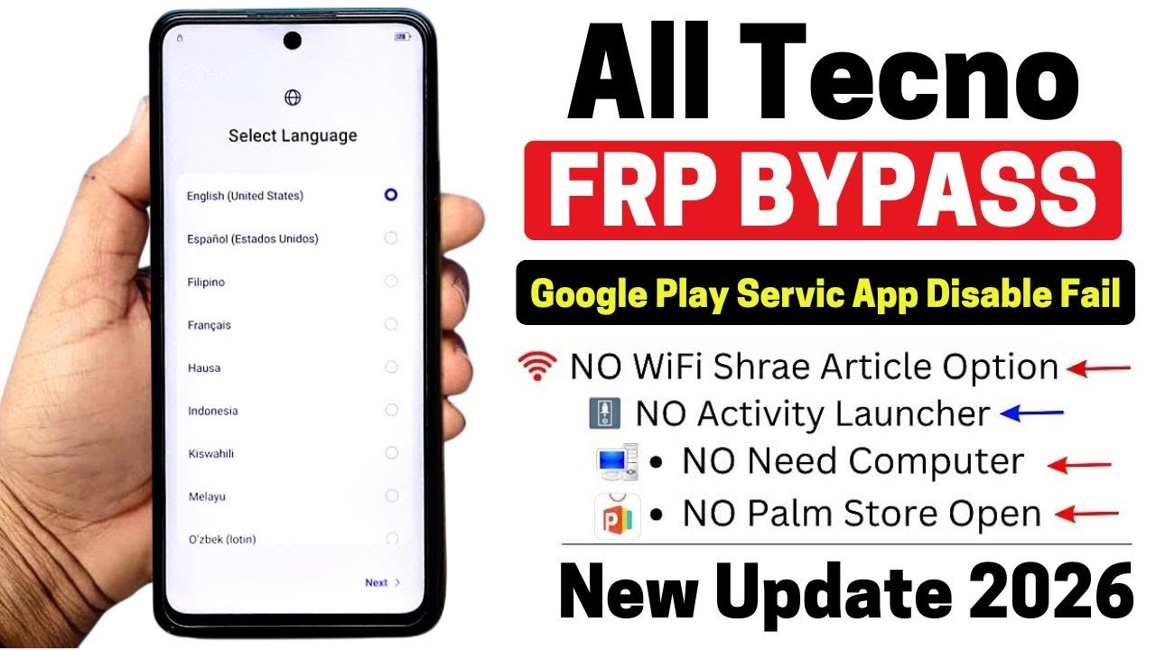 All Tecno FRP Bypass 2026 Android 14/15 Without PC | New Method 💯 Done 👍 Google Account Unlock