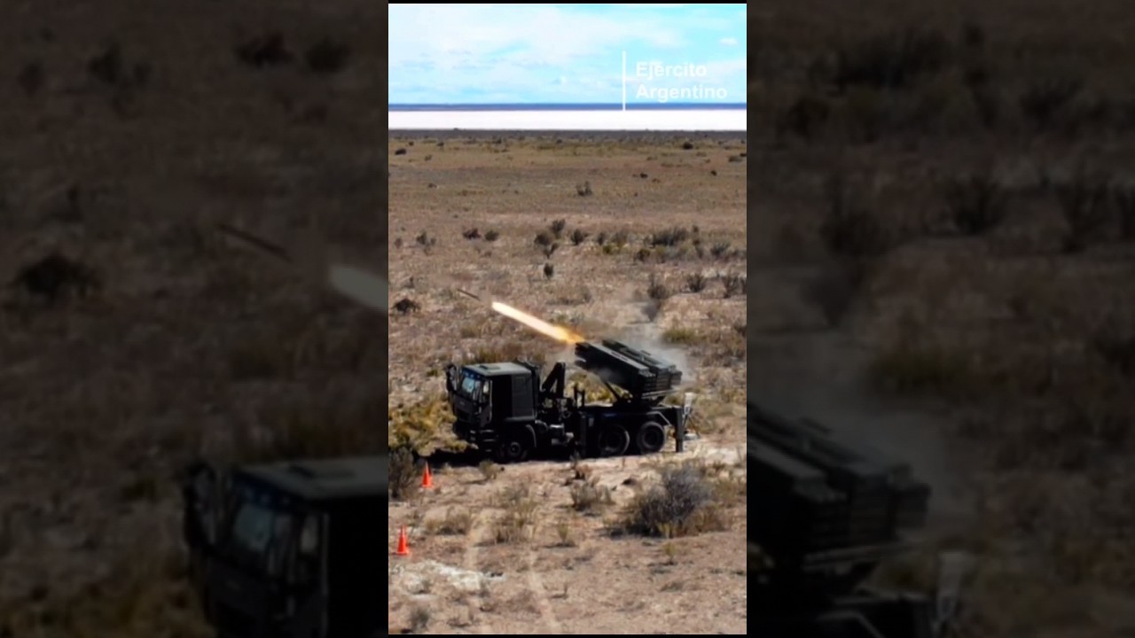🇦🇷 Lanzacohetes múltiple CP-30 de 127 mm diseñado en Argentina por CITEDEF, abriendo fuego 💥