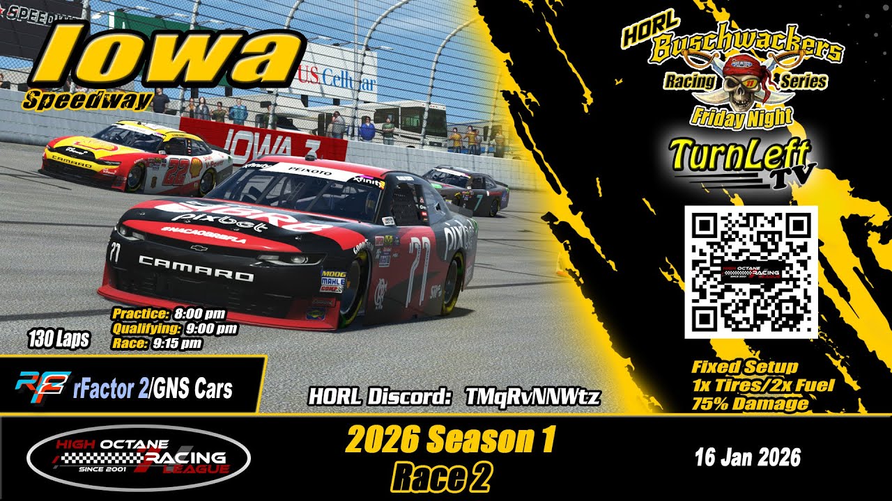 2026 HORL Buschwackers Series S1 race at Iowa Speedway (011626)