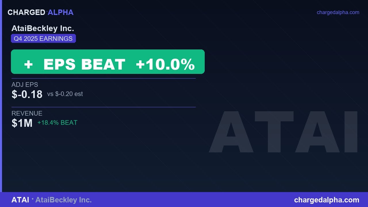 ATAI (ATAI) Earnings: Cash Runway Extends as Trials Move Forward | Q42025