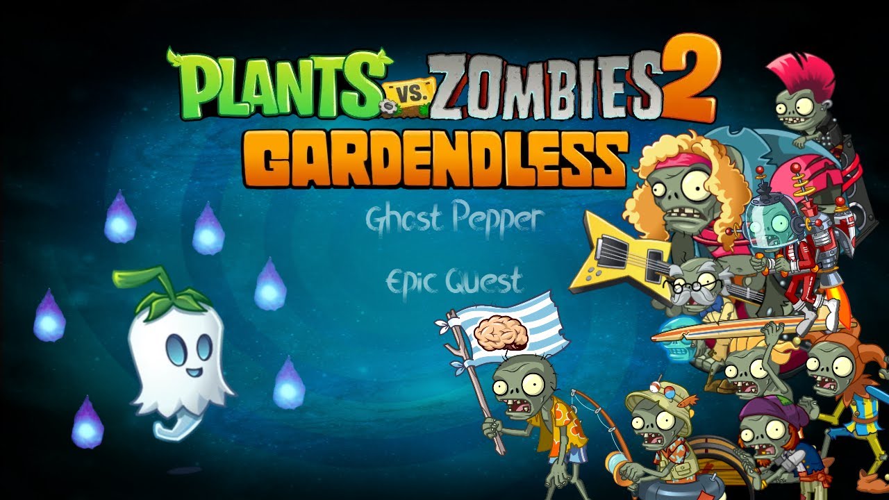 Plants vs Zombies 2: Gardendless (0.6.2) - Ghost Pepper Epic Quest (Diffculity A)