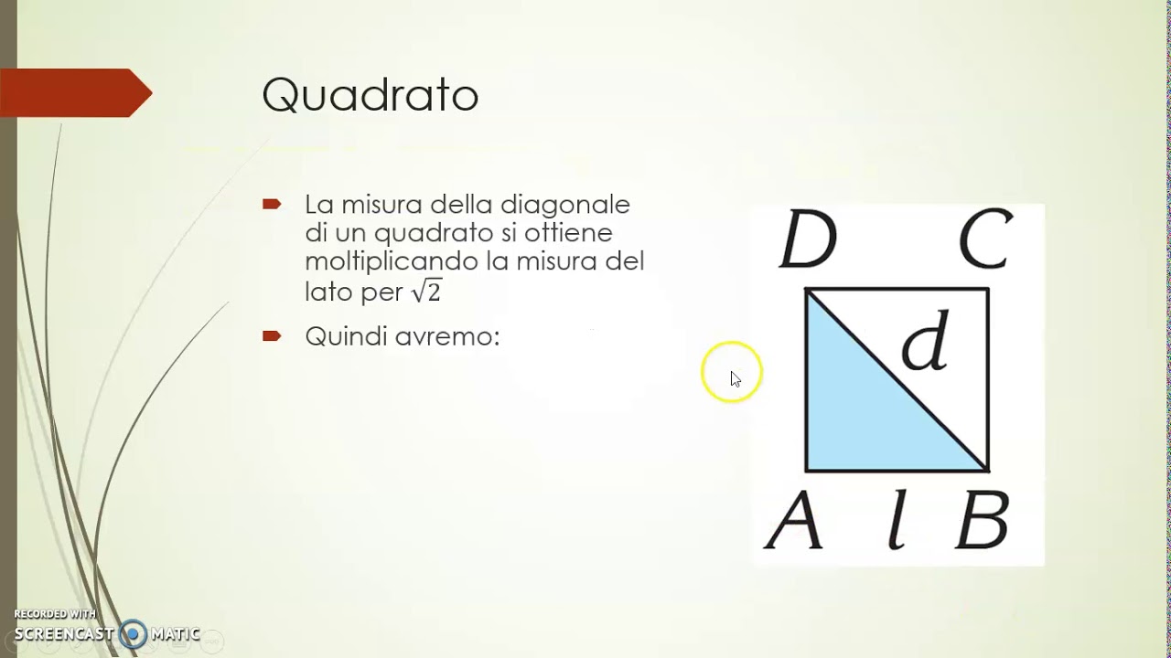 2.7 Teorema di Pitagora nel quadrato
