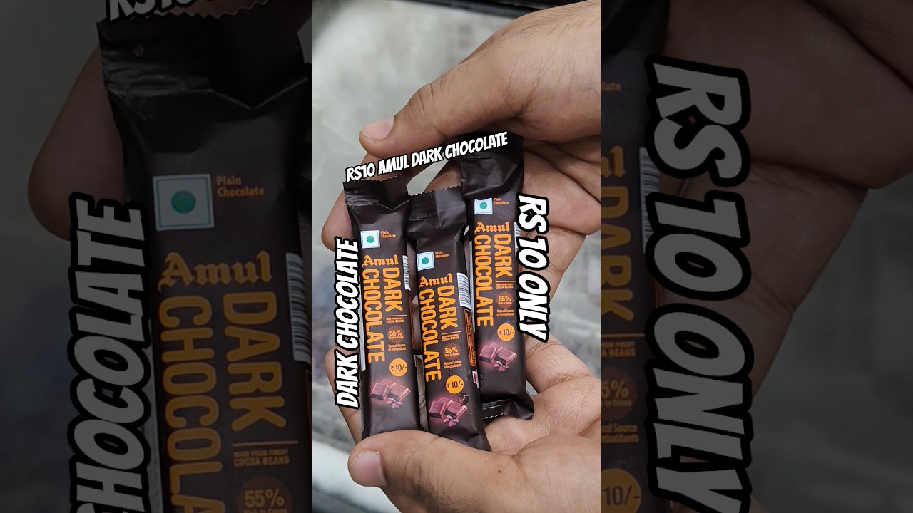 Rs10 AMUL DARK CHOCOLATE 🍫 #amul #darkchocolate #amulchocolate