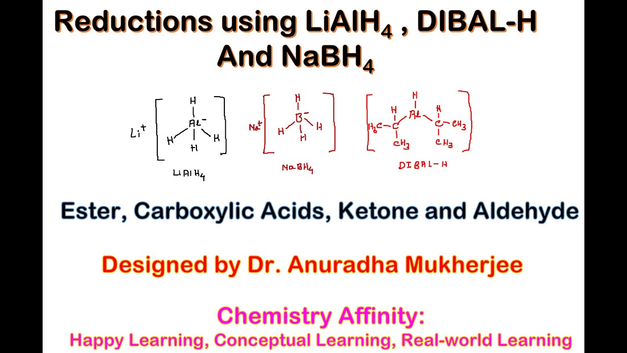 LiAlH4,  NaBH4,  DIBAl-H Reduction | Ester | Acid | Ketone |Aldehyde | Hydride  transfer Mechanism