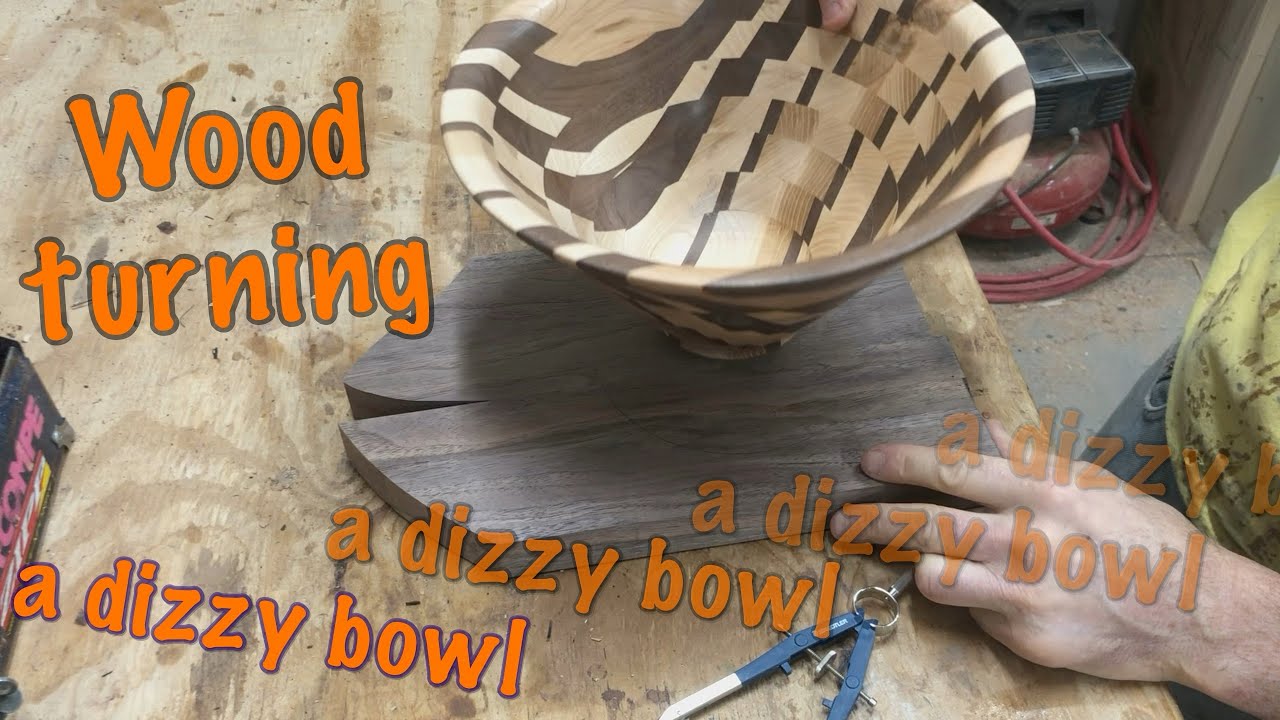 Wood Turning a Dizzy Bowl with Walnut Base