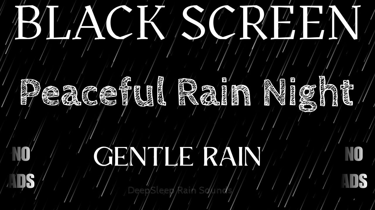 Gentle & Heavy Rain Sounds for Deep Sleep | Black Screen Rain for Insomnia  Relaxation