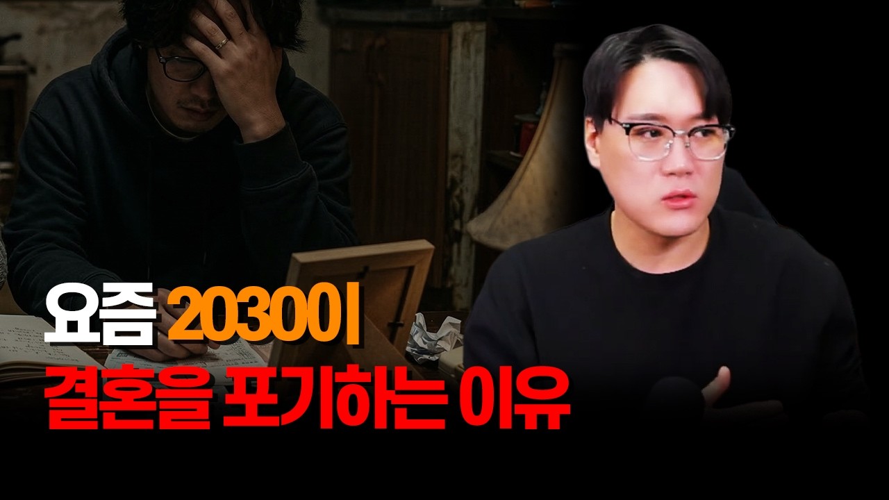 요즘 남자들 결혼 안하는 진짜 이유