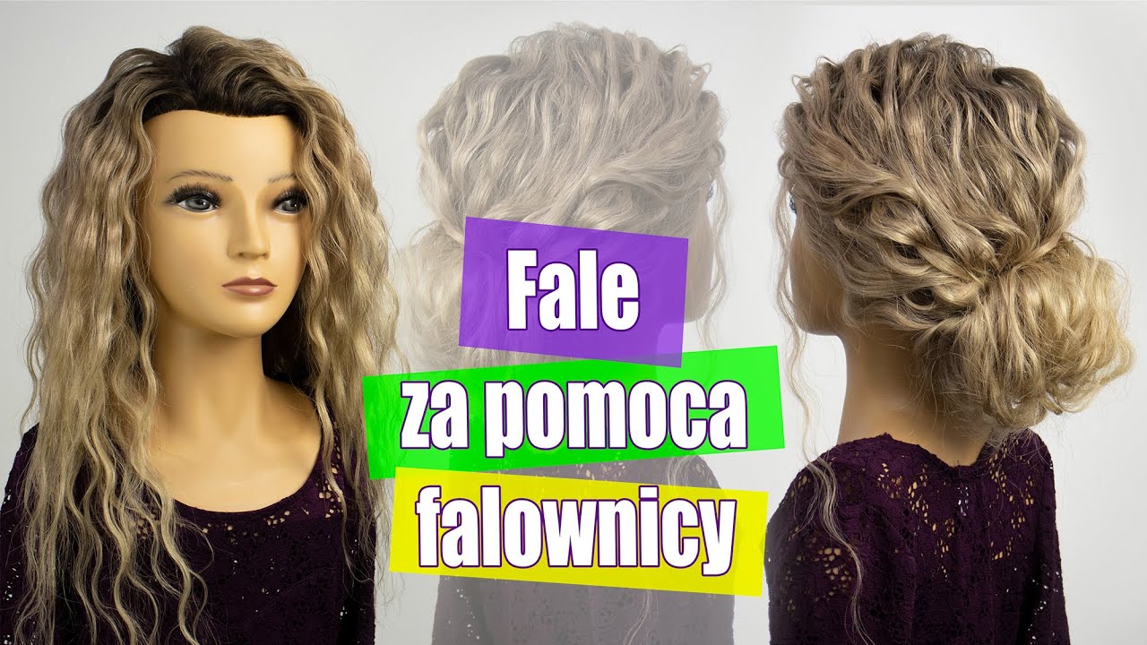 Fale za pomoca falownicy. Luźne upięcie z fal.