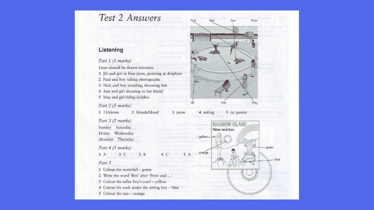 [Answers] Movers 3 | Test 2 | All English 4U