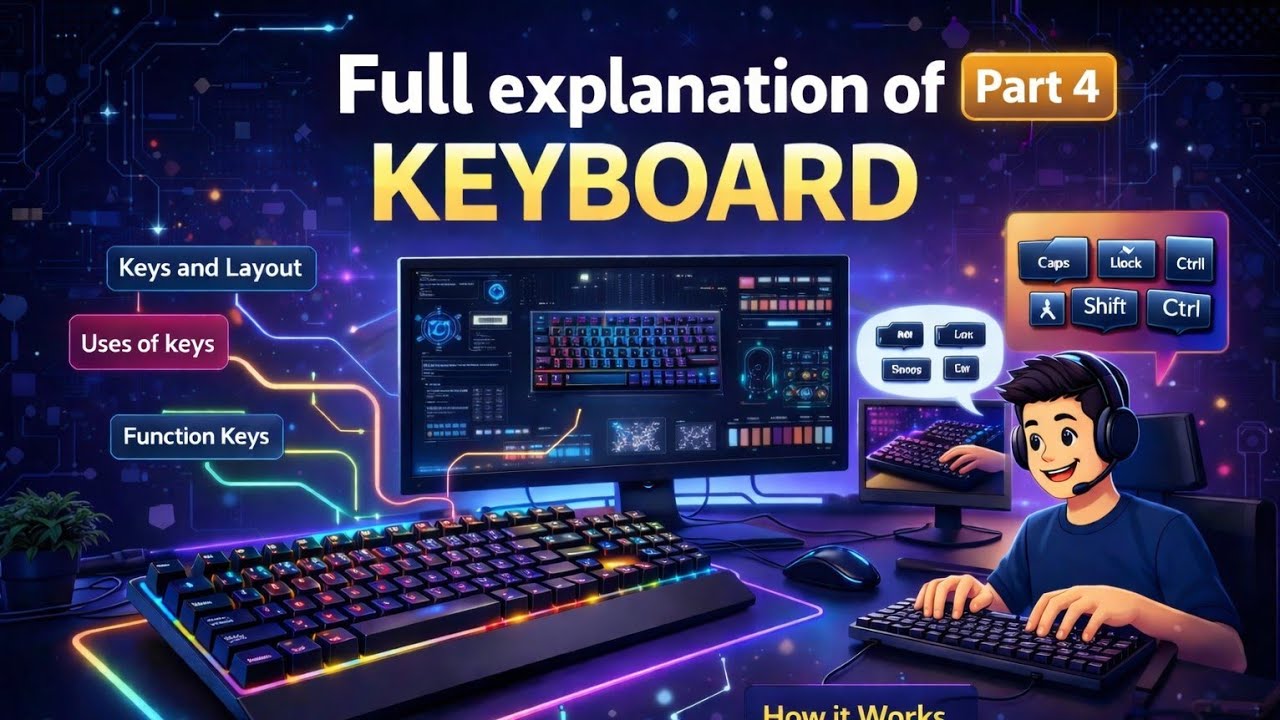 Computer - Part 4 | Computer Keyboard Kya Hota Hai? | Keyboard Ki Puri Jankari Hindi Me