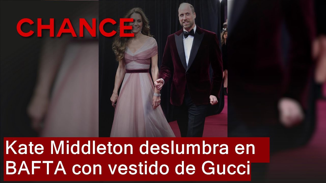 Kate Middleton, majestuosa con un espectacular diseño vaporoso de Gucci en los Premios BAFTA