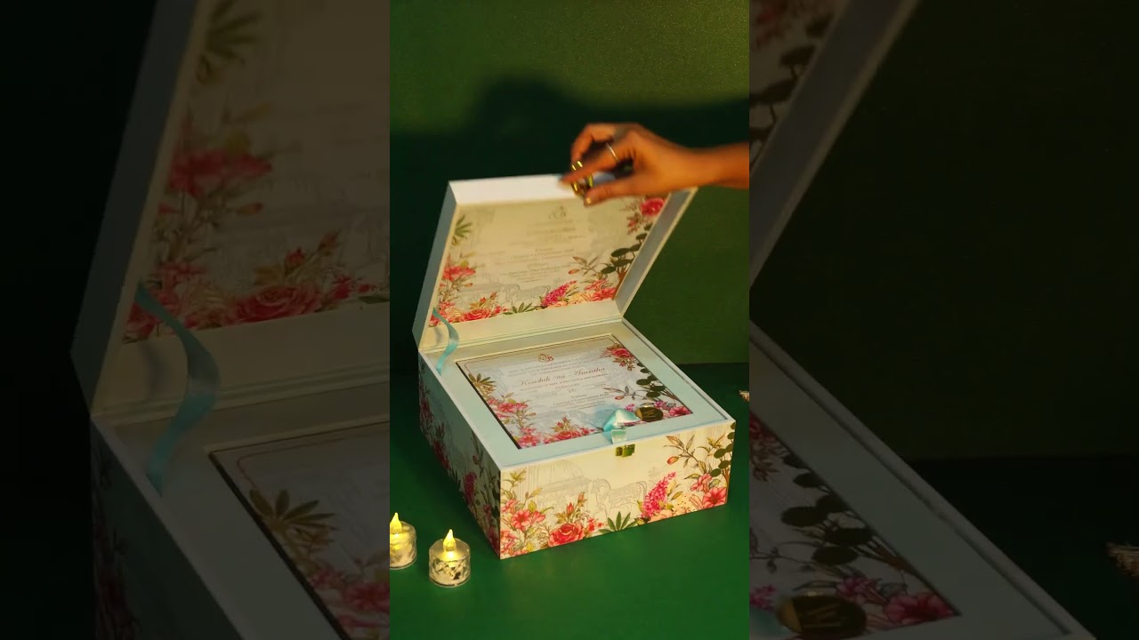 Luxury Wedding Invitation Box 🎁 #wedding #giftbox #luxury #weddingcard #carddesigner