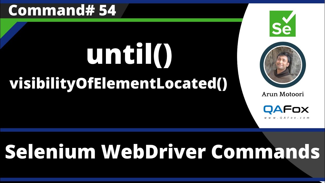 until() and visibilityOfElementLocated() Commands - Selenium WebDriver