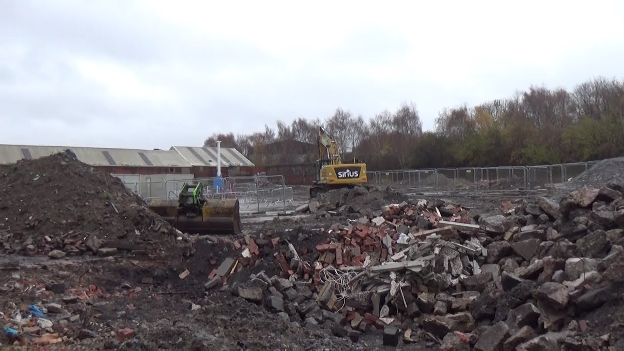 Sheffield Attercliffe Waterside first phase of the 1000 net zero homes as they clear the site.