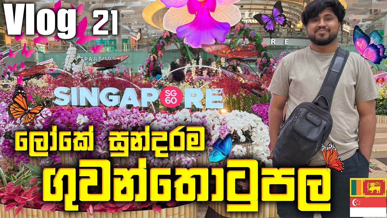 Vlog 021 - සුන්දරම ගුවන්තොටුපලේ වටයක් | Singapore Round 2 - Day 05