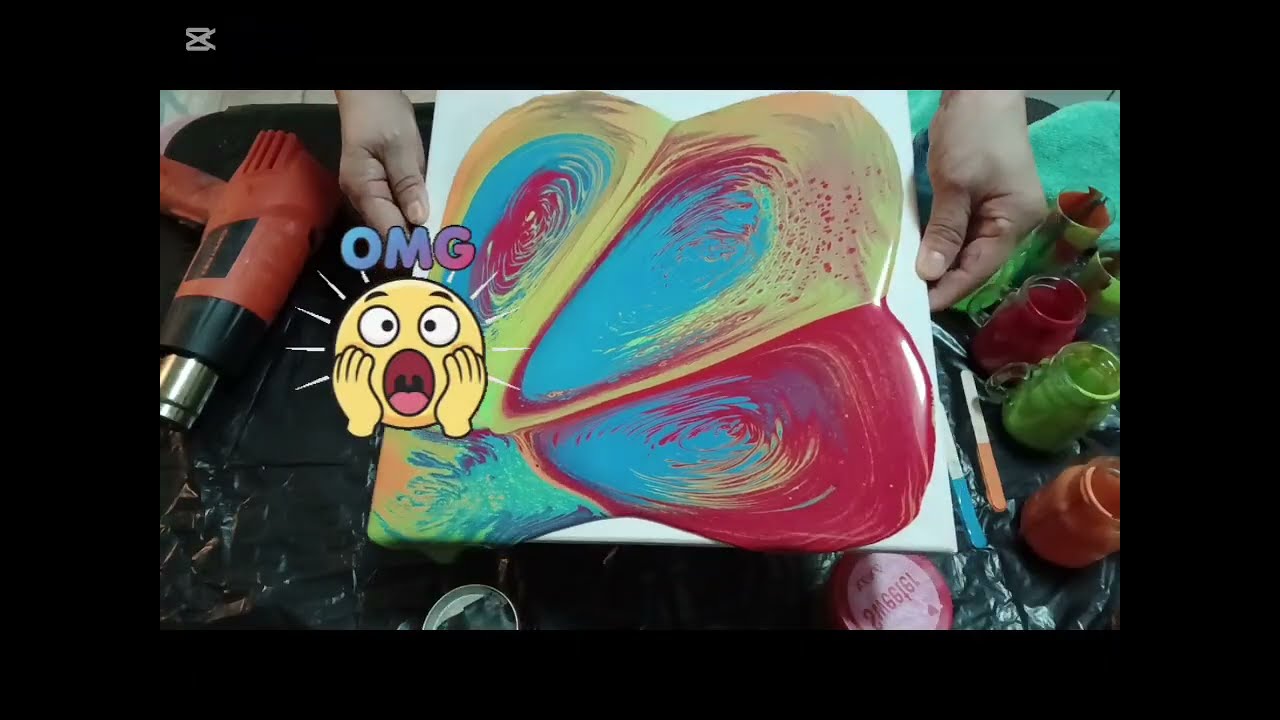 Straigth  Ring pour acrylic  painting 